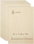 6 Pack Plywood Sheets, Unfinished Wood Boards Blanks by Hosifiy
