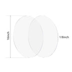 2 Pieces 1/8" Round Plexiglass Sheet, 16 Inch Diameter Clear Acrylic Circle - Image 4