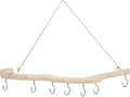 7 Hook Natural Driftwood Decorative Branches Farmhouse Home Wall Hanging Decor by SOFPLATE