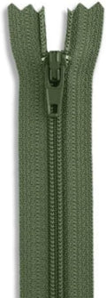 10 Inch Army Green Nylon Coil Zipper | Closed-End Non-Separating Sewing Zipper by Metalandbrassco