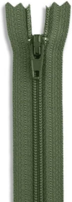 10 Inch Army Green Nylon Coil Zipper | Closed-End Non-Separating Sewing Zipper by Metalandbrassco