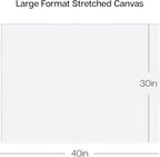 KINGART Stretched White Canvas Set – Rectangle, 30x40 Inch, Triple Gesso Primed - Image 2