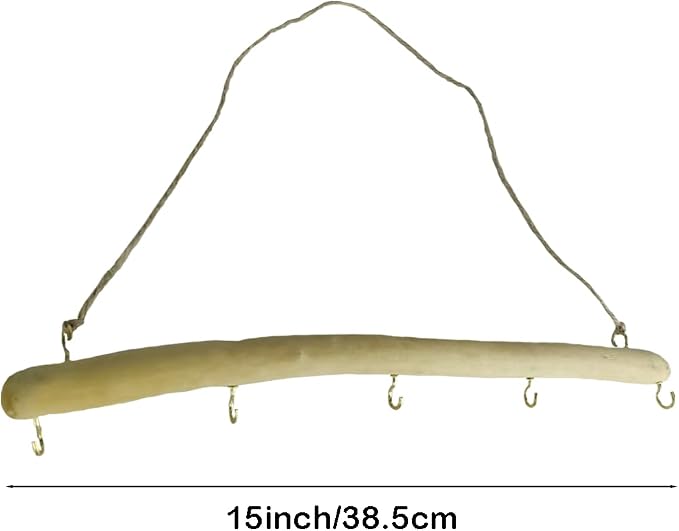 15 inch Natural Driftwood Decorative Branches Wall Hanging Jewelry Organizers - Image 5