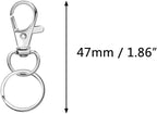 200 Pcs Keychain Hooks with Key Rings, 1.38inch Metal Swivel Lobster Claw Clasps - Image 2
