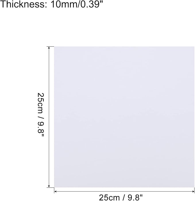 MECCANIXITY EVA Foam Sheets White 9.8 Inch x 9.8 Inch 10mm Thick Crafts Foam - Image 2