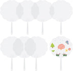 10Pcs Blank Plastic Fans Blank Hand Held Fans Flat PVC Clear Transparent Summer by SOFPLATE