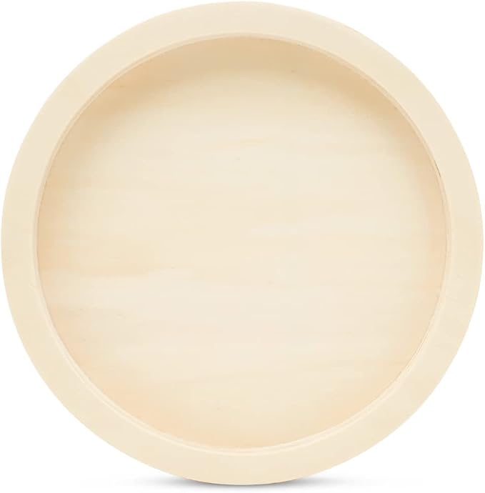 Circle Wood Panel 12-1/8 inch Diameter, Unfinished Wooden Trays by Woodpeckers
