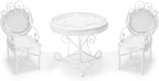 Dollhouse Miniature Bistro Table & Chairs Set Accessories Metal 1:12 Scale - Image 7