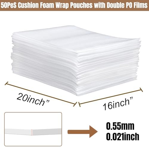 100 Pack 8'' x10'' Large Cushion Foam Pouches - Image 2