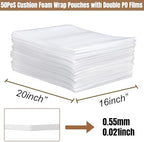 100 Pack 8'' x10'' Large Cushion Foam Pouches - Image 2