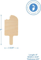 Chunky Popsicle Cutout 4-inch, 1/2 inch Thick, Unfinished Wood Crafts - Image 6