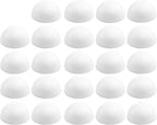 Crafjie 24PCS 3 Inchs Half Foam Balls White Half Round Polystyrene Foam Balls by Crafjie