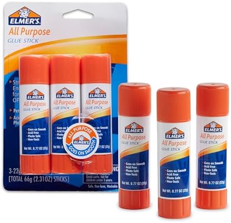 Elmer's All Purpose Glue Sticks, Washable & Non-Toxic, Dries Clear, 22 Grams by Unknown