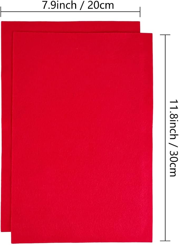 Jtnohx Color Felt, Soft Felt Sheets, 1.4mm Thick 8"x12" Handicraft Felt Fabrics - Image 2