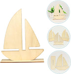 Lurrose 12pcs Wood Painting Toys Painting Clay Base Unfinished Wooden Craft - Image 7