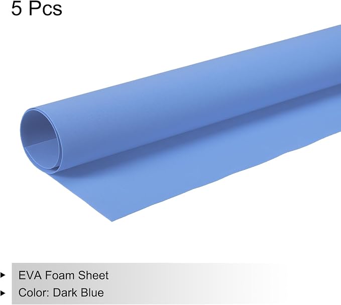 MECCANIXITY EVA Foam Sheets Dark Blue 19.7 Inch x 35.4 Inch 1mm Thick Crafts - Image 3