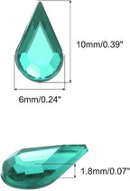 MECCANIXITY 50PCS Flat Back Acrylic Teardrop Gems 6x10mm Artificial Rhinestones - Image 2