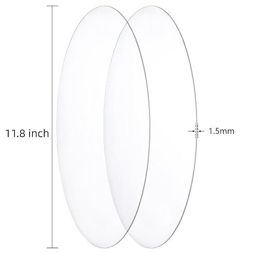 6 Pcs 12 Inch Round Clear Acrylic Sheet, 1/16" Thick Transparent Acrylic Cake - Image 4