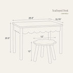 CAALMA Kids Table and Chair Set, Solid Wood - Image 6