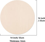 5PCS 14Inch Wood Circles for Crafts, Cutouts Blank Round Wood Slice Unfinished - Image 2
