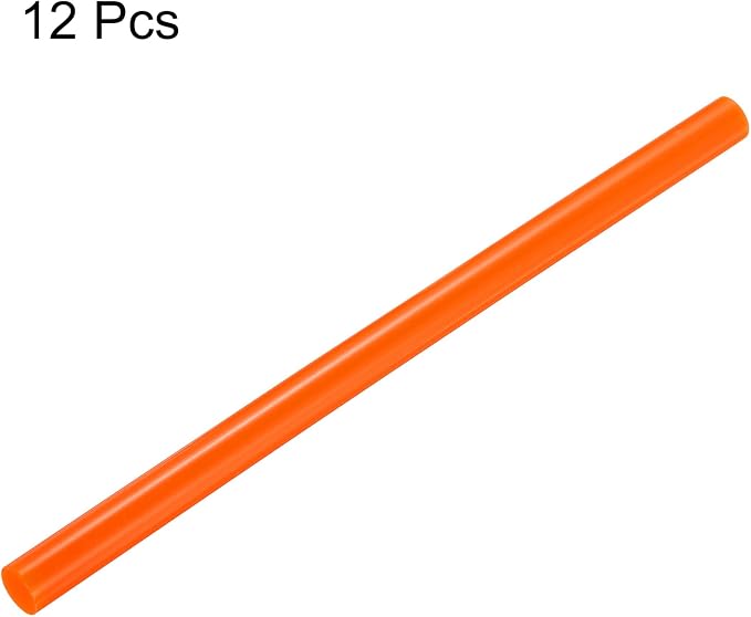 uxcell Mini Hot Glue Sticks for Glue Gun 11mm x 200mm Orange 12pcs - Image 3