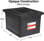 STAPLES File Box Plastic File Box Snap, Letter/Legal Size - Image 5