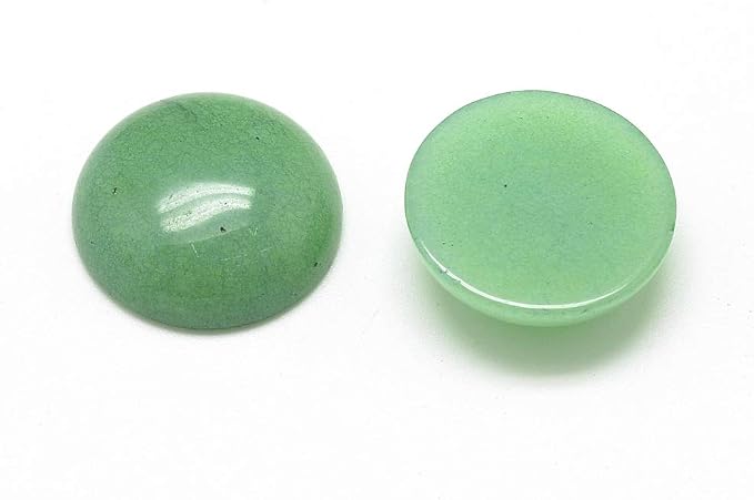 FASHEWELRY 50Pcs Natural White Jade Cabochons Flat Back Gemstone Cabochons 12mm - Image 2