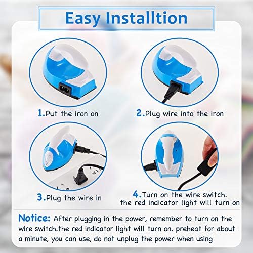Honoson Mini Craft Iron Mini Heat Press Small Iron 3.93 x 2.36 x 2.76 in - Image 3