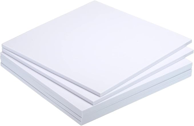 MECCANIXITY EVA Foam Sheets White 9.8 Inch x 9.8 Inch 7mm Thick Crafts Foam by MECCANIXITY
