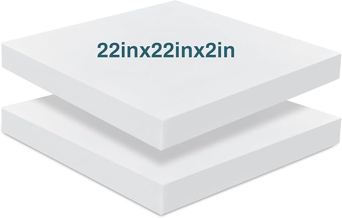 Frienda 2 Pack 2" x 26" x 26" Upholstery High Density Foam Cushion Replacement by Frienda