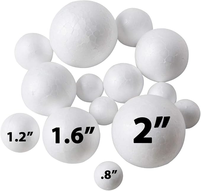 240 Pack Foam Balls -Craft Balls DIY Home, School Craft Project -240 Bulk Foam by Bargain+Paradise