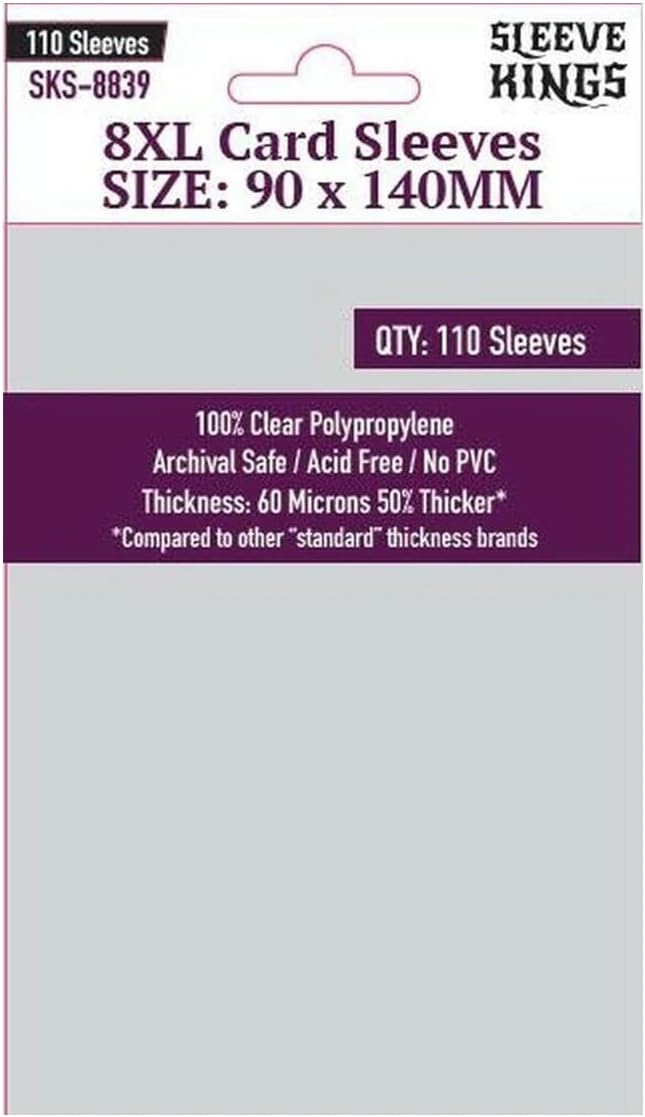 Sleeve Kings Standard Card Sleeves – 110 Count, XXL Size, Compatible by SleeveKings