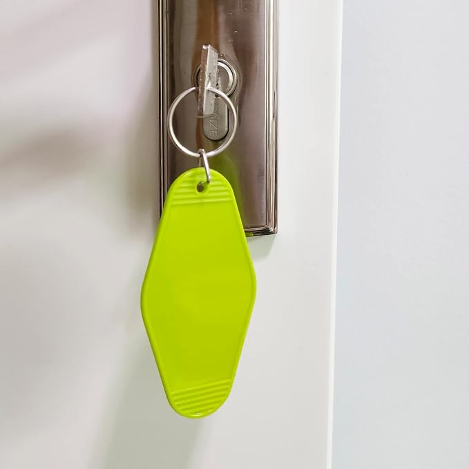10pcs Blank Hotel Keychains Bulk Vintage Motel Keychain Vinyl HTV printing - Image 3