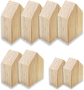 8Pcs 4 Sizes Birch Wood House Blocks, Dual Arrow Cutout Trays, Unfinished by Unknown