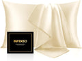 INFIIXSO Silk Pillow Cases 2 Pack Standard Size, Ultra Smooth & Soft Mulberry by INFIIXSO