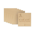 12 mm Baltic Birch Plywood 1/2 x 8 x 8 Inch, Box of 6 B/BB Grade Craft Wood by Woodpeckers
