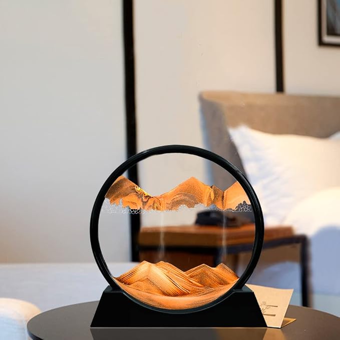 Muyan Moving Sand Art Picture Sandscapes in Motion Round Glass 3D Deep Sea Sand - Image 6