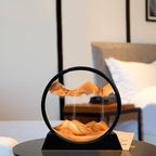 Muyan Moving Sand Art Picture Sandscapes in Motion Round Glass 3D Deep Sea Sand - Image 3