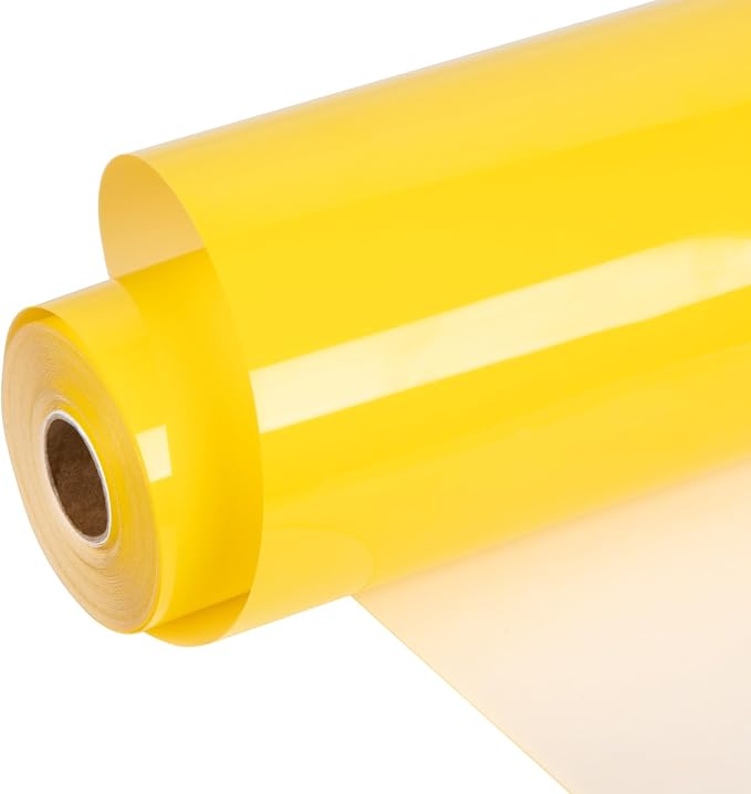 HTVRONT Yellow Heat Transfer Vinyl Roll, Iron on Vinyl by HTVRONT