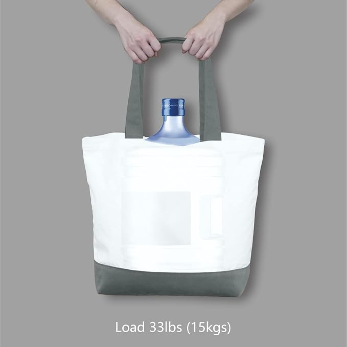 TOPDesign 1-Pack Super Strong Large 12oz Cotton Canvas Tote Bag, Reusable - Image 6