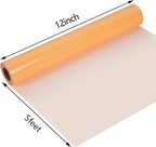 guangyintong Heat Transfer Vinyl Glow Glitter Orange Yellow HTV Rolls, Glitter - Image 3