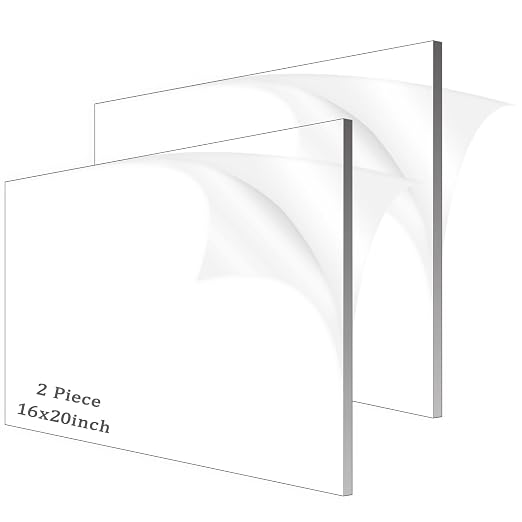 Clear Acrylic Sheet Plexiglass, 1/4" Thick Cast Acrylic Glass Sheet, Plexiglass by ADTDA