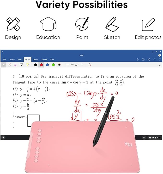 XPPen Deco 01 V3 10x6 Drawing Tablet | 16K Pressure Pen | Battery-Free Stylus | - Image 6
