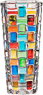 Magcolor Hand Painted Colorful Woven Glass Vase -Crystal Flower Vase- 7.7 inch by MAGCOLOR