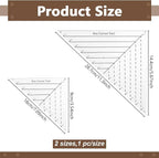 INFUNLY 2pcs Boxed Corner Template Half-Square Triangles 2 Size Acrylic Cutting - Image 2