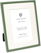 Isaac Jacobs 6x8 Green Metal Rope Border Picture Frame, Horizontal & Vertical by IsaacJacobs