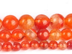 35pcs Smooth Natural Orange Agate Beads，10mm Dragon Vein Gemstone Round Loose - Image 7