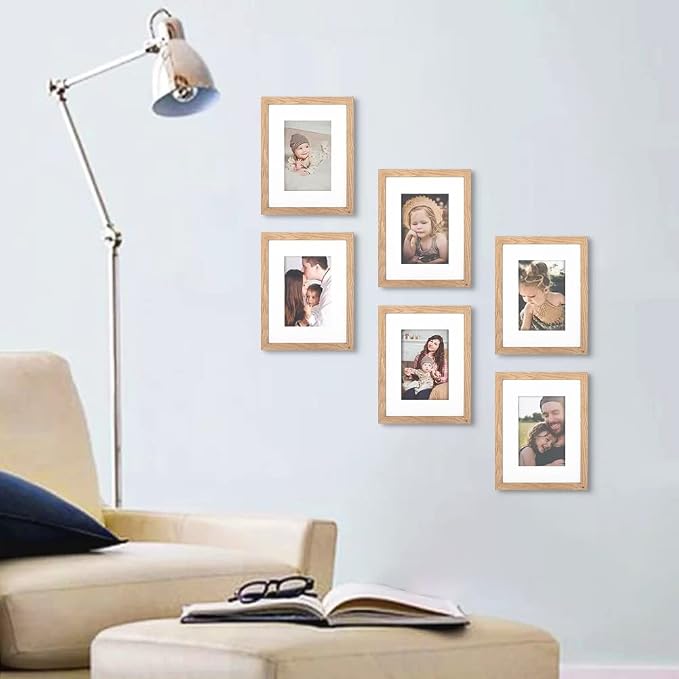 8x10 Picture Frame Set of 6, Made of Perspex Glass, Display Picture 5x7 - Image 7