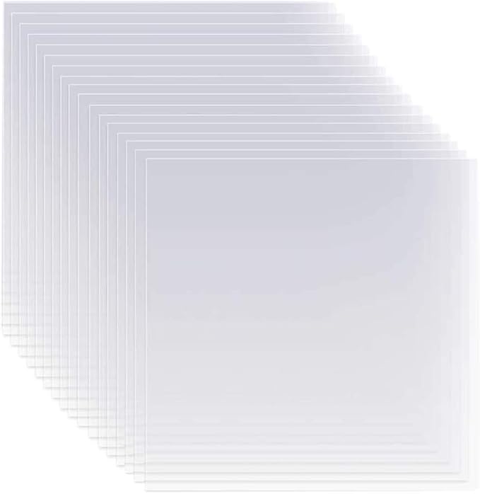 30 Pack 4 Mil Blank Stencil Sheets, 12 x 12inch Clear Mylar Blank Stencils by EGOSKY