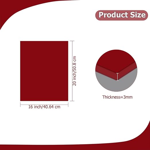 2 Pack 16'' x 20'' Opaque Red Acrylic Sheet, 3mm Thick Acrylic Plastic Sheet - Image 2